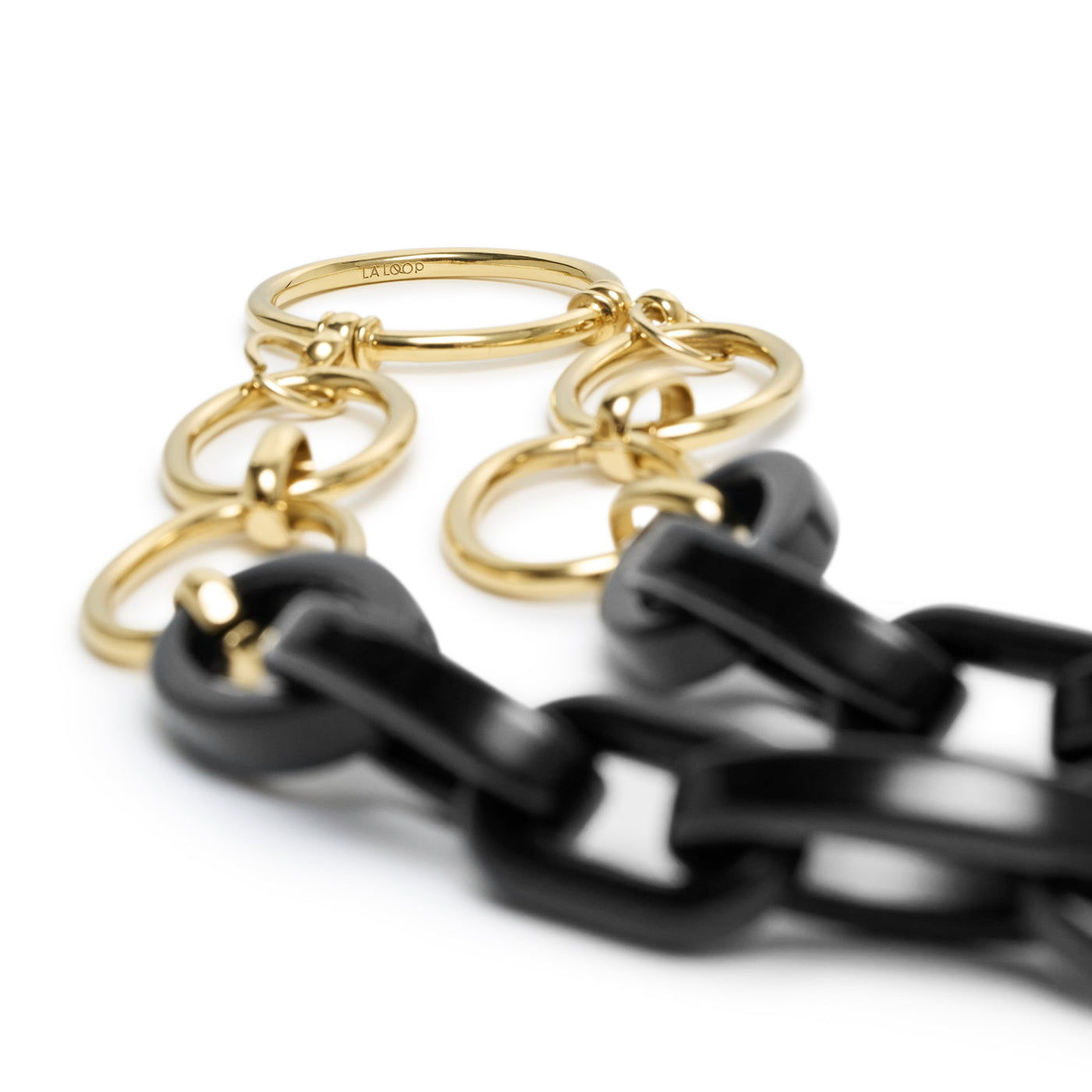 Fontana Acetate in Black with Gold