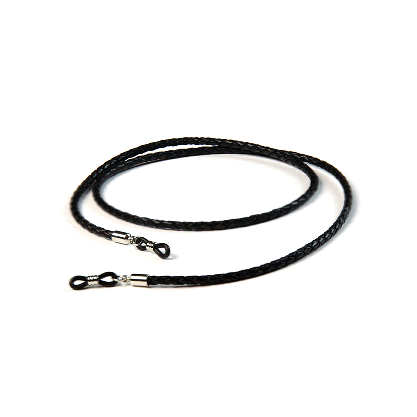 Black Braided Leather
