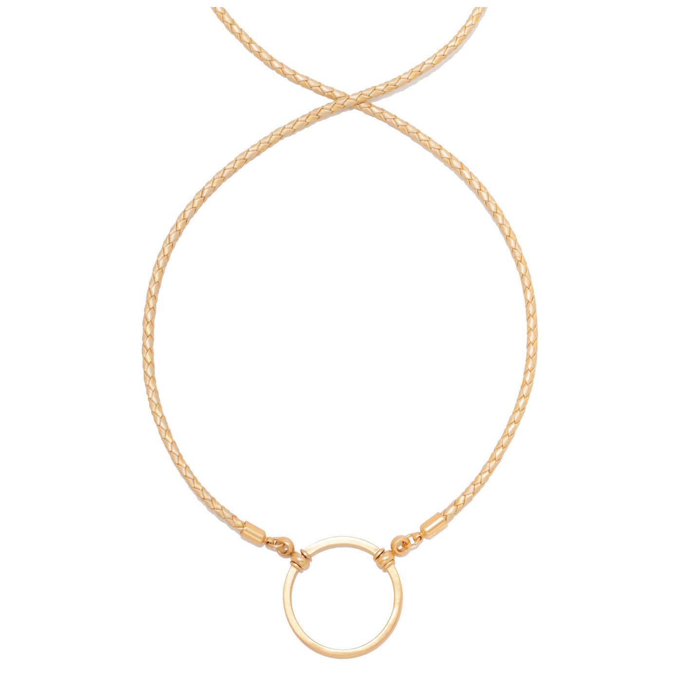 Gold Braided Leather with Satin Gold