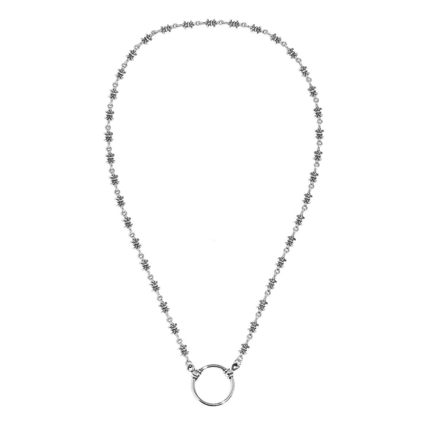 Antique Silver Fleur de Lis Chain