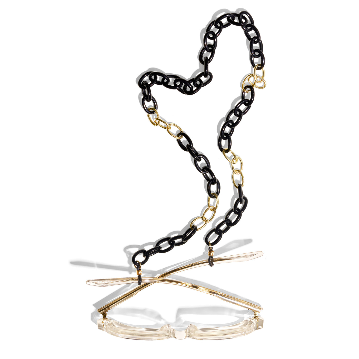 Luxe Collection: The Black Acetate with Gold Links