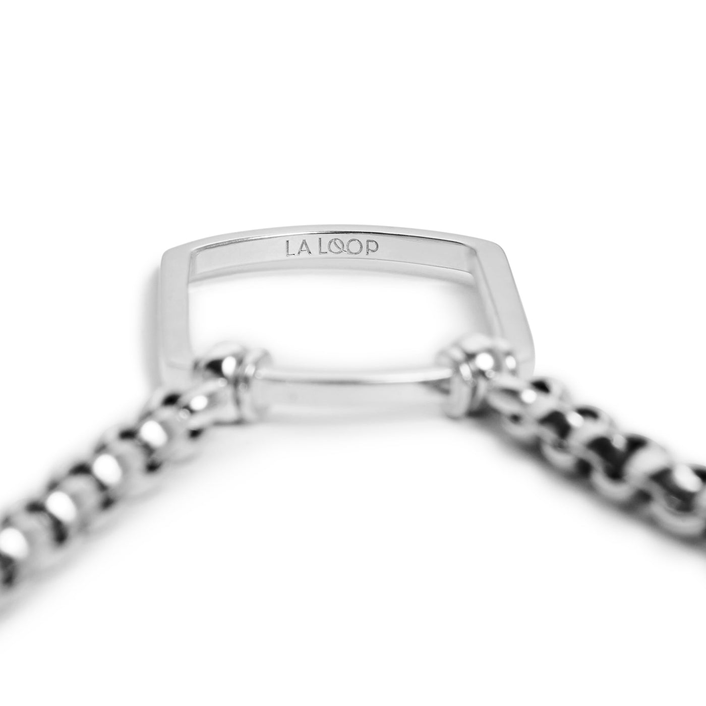 Sterling Square Link Dog Tag