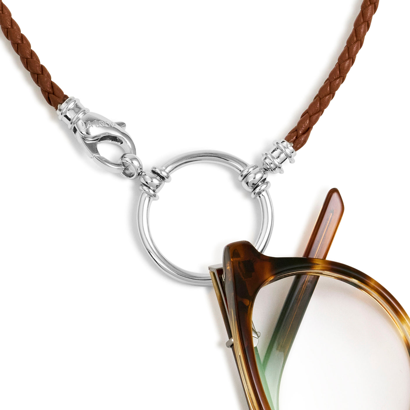 Brown Italian Braided Leather with Clasp