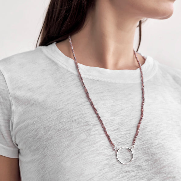 Moonstone with Silver Plated Loop