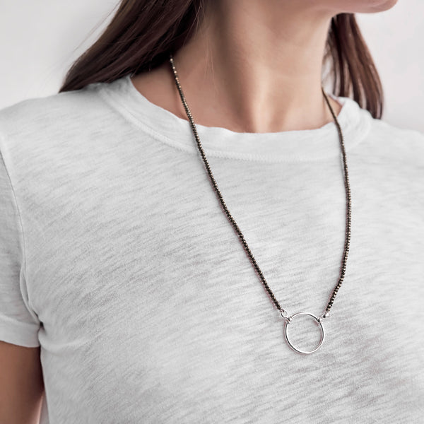 Pyrite with Silver Plated Loop