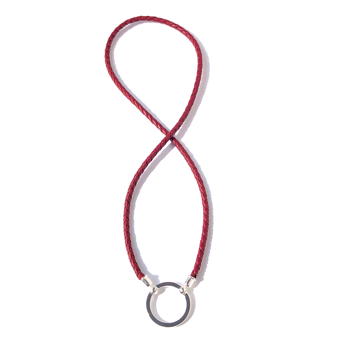 Oxblood Braided Clifton with Silver Plated Loop