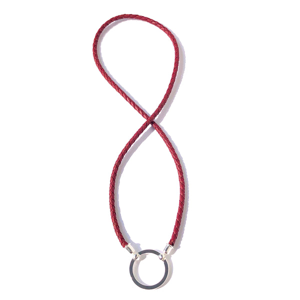 Oxblood Braided Clifton with Silver Plated Loop