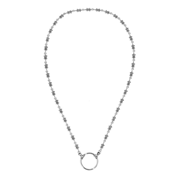 Antique Silver Fleur de Lis Chain