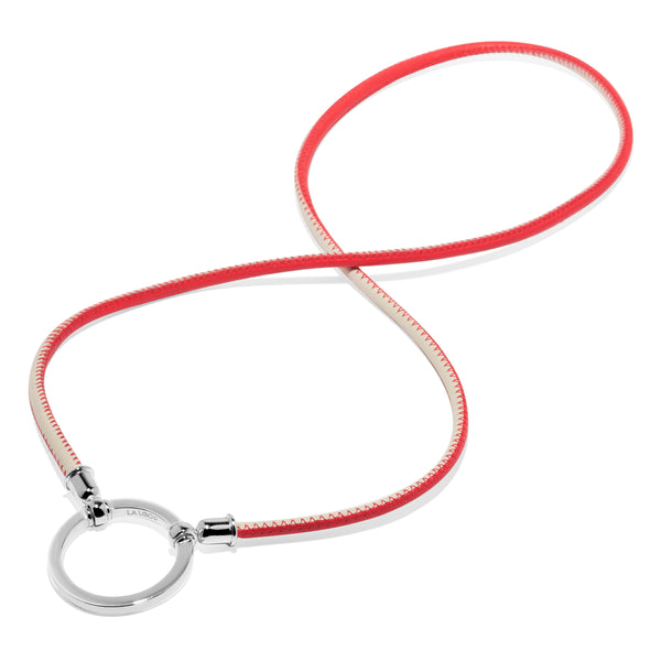 Coral & Ivory Duo Clifton with Silver Plated Loop