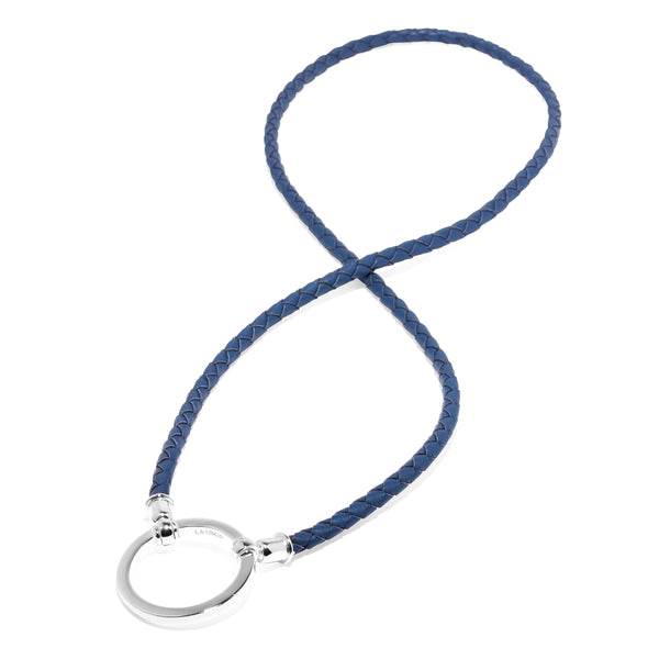 Denim Braided Clifton with Silver Plated Loop